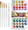 48 Colors Watercolor Paint Set with 4pcs Paint Brushes and 1pcs Water Brush Pen for Adults, Students, Beginners and Artists